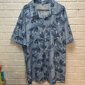 SHEIN Men’s Size 5XL Tropical Beach Casual Comfort Shirt NEW